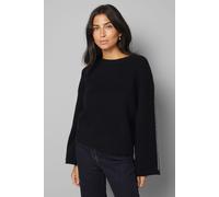 Wallis Women's Black Crew Neck Trim Detail jumper | Size: Medium Wallis Black M