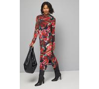 Wallis Women's Black Floral Mesh High Neck Midi Dress | Size: 10 Wallis Black 10