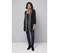 Wallis Women's Black Tipped Cardigan | Size: Large Wallis Black L