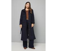 Wallis Women's Button Down Military Belted Collar Coat in Navy | Size: 16 Wallis Navy 16