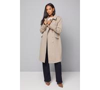 Wallis Women's Button Down Military Coat in Taupe | Size: 16 Wallis Taupe 16