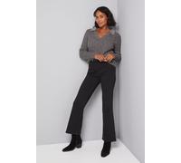 Wallis Women's Cable Embellished Polo Collar Jumper in Grey | Size: Medium Wallis Grey M