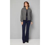Wallis Women's Check Zip Through Bomber Jacket in Grey | Size: 16 Wallis Grey 16