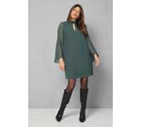 Wallis Women's Chiffon Neck Shift Dress in Emerald | Size: 16 Wallis Emerald 16