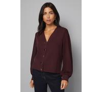 Wallis Women's Chiffon Sleeve Button Front Cardigan in Berry | Size: Small Wallis Berry S