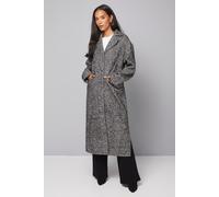 Wallis Women's Collared Cuff Detail Maxi Coat in Black | Size: 16 Wallis Black 16
