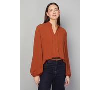 Wallis Women's Collarless Woven Blouse in Ginger | Size: 20 Wallis Ginger 20