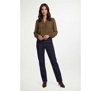 Wallis Women's Contrast Ruffle Collar Blouse in Dark-Olive | Size: 16 Wallis Dark-Olive 16