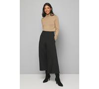 Wallis Women's Culotte Side Seam Trouser in Black | Size: 18 Wallis Black 18