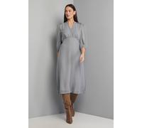 Wallis Women's Dobby Pleat Detail Button Midi Dress in Sage | Size: 12 Wallis Sage 12