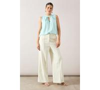 Wallis Women's Dobby Sleeveless Blouse in Blue | Size: 18 Wallis Blue 18