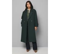 Wallis Women's Double Breasted Car Coat in Green | Size: 16 Wallis Green 16