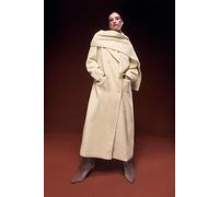 Wallis Women's Double Breasted Twill Scarf Detail Coat in Yellow | Size: 18 Wallis Yellow 18