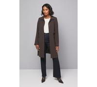 Wallis Women's Double Crepe Pea Coat in Chocolate | Size: 14 Wallis Chocolate 14