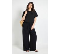 Wallis Women's Drawstring Woven Trouser in Black | Size: 16 Wallis Black 16