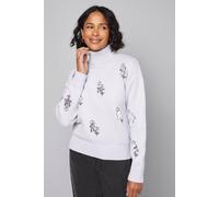 Wallis Women's Embellished Roll Neck Jumper in Pale Blue | Size: Medium Wallis Pale Blue M
