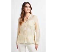 Wallis Women's Embroidered Overhead Shirt in Butter | Size: 20 Wallis Butter 20