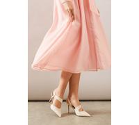 Wallis Women's Evie Asymmetric Pointed Stiletto High Heel Court Shoes in Bone | Size: 7 Wallis Bone 7