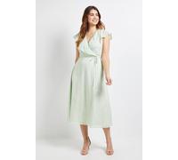 Wallis Women's Floral Burn Out Ruffle Midi Dress in Mint | Size: 10 Wallis Mint 10