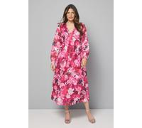 Wallis Women's Floral Jacquard Ruffle Midi Dress in Pink | Size: 18 Wallis Pink 18