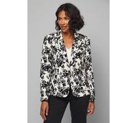 Wallis Women's Floral Puff Sleeve Jacket in Cream | Size: 18 Wallis Cream 18