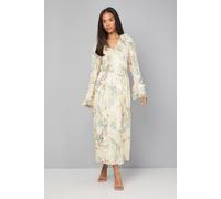 Wallis Women's Floral Ruffle Belted Midaxi Dress in Yellow | Size: 18 Wallis Yellow 18