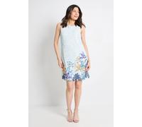 Wallis Women's Floral Sleeveless Chiffon Shift Dress in Ivory | Size: 18 Wallis Ivory 18