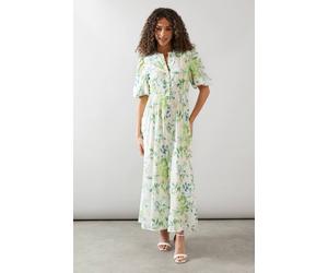 Wallis Women's Fruit Print Button Through Maxi Dress in Green | Size: 20 Wallis Green 20