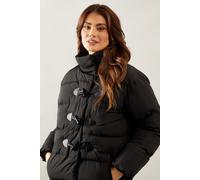 Wallis Women's Funnel Neck Tie Detail Padded Coat in Black | Size: 12 Wallis Black 12