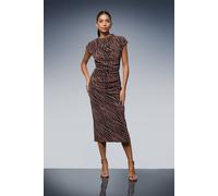 Wallis Women's Glitter Jersey Pencil Dress in Rose Gold | Size: 20 Wallis Rose Gold 20