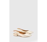 Wallis Women's Isla Faux Leather Slingback Pointed Flats in Gold | Size: 7 Wallis Gold 7