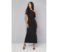 Wallis Women's Jersey Crepe One Shoulder Maxi Dress in Black | Size: 14 Wallis Black 14
