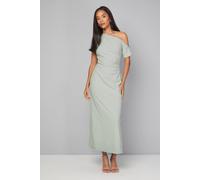 Wallis Women's Jersey Crepe One Shoulder Maxi Dress in Mint | Size: 18 Wallis Mint 18