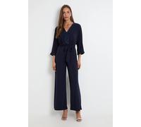 Wallis Women's Jersey Sequin Belted Jumpsuit in Navy | Size: 20 Wallis Navy 20