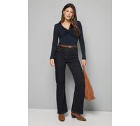 Wallis Women's Jersey Twist Front Top in Navy | Size: 16 Wallis Navy 16