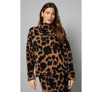 Wallis Women's Leopard Jacquard Oversized Jumper Co-ord | Size: Large Wallis Leopard L