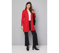 Wallis Women's Longline Seam Cardigan in Red | Size: Small Wallis Red S
