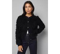 Wallis Women's Loop Detail Cardigan in Black | Size: XL Wallis Black XL