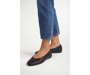 Wallis Women's Malia Faux Leather Woven Round Toe Ballet Flats in Black | Size: 4 Wallis Black 4