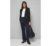 Navy Smart Bootcut Leg Trousers Wallis Navy 20
