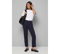 Wallis Navy Smart Tapered Leg Trousers, 16, Navy