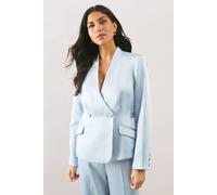 Occasion Satin Collarless Blazer Wallis Blue 12