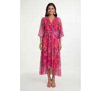 Wallis Women's Paisley Burn Out Twist Midaxi Dress in Pink | Size: 12 Wallis Pink 12