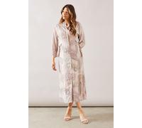 Wallis Women's Paisley Button Through Tie Midaxi Dress in Blush | Size: 14 Wallis Blush 14