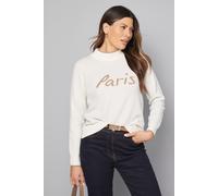 Wallis Women's Paris Crew Neck Jumper in Ivory | Size: Small Wallis Ivory S