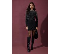 Wallis Women's Pearl Embellished High Neck Tunic in Black | Size: Small Wallis Black S