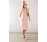 Wallis Women's Petite Bead Detail Tailored Pencil Dress in Blush | Size: 8 Wallis Blush 8