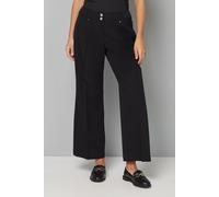 Petite Black Smart Wide Leg Trousers Wallis Black 8