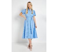 Wallis Women's Petite Broderie Tie Waist Shirt Dress in Blue | Size: 10 Wallis Blue 10
