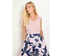 Wallis Women's Petite Chiffon V Neck Cami Top in Rose | Size: 14 Wallis Rose 14